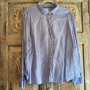 NWOT J.Crew X Baird McNutt Irish Cross-Dyed Linen Button Down /22 Slim/